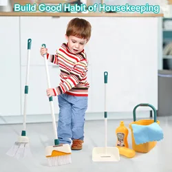 Children's simulation cleaning toys 12 sets of dustpan combination cleaning set parent-child interaction 3-6 years old gift