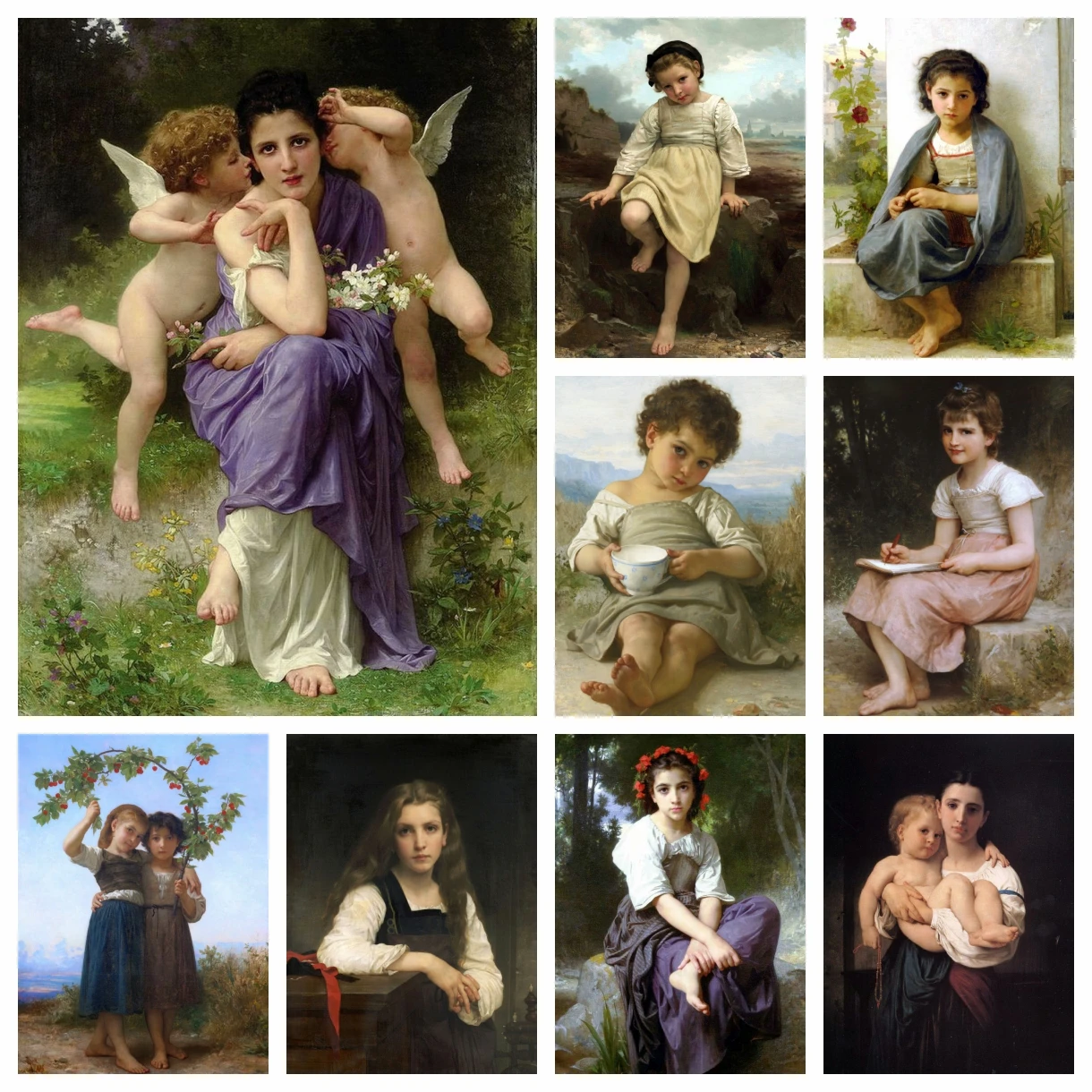 

Картина из страз «Вильям-Адольф буэро», милая девушка, Сельский пейзаж, искусство, вышивка крестиком, картина, мозаика, рукоделие, домашний декор