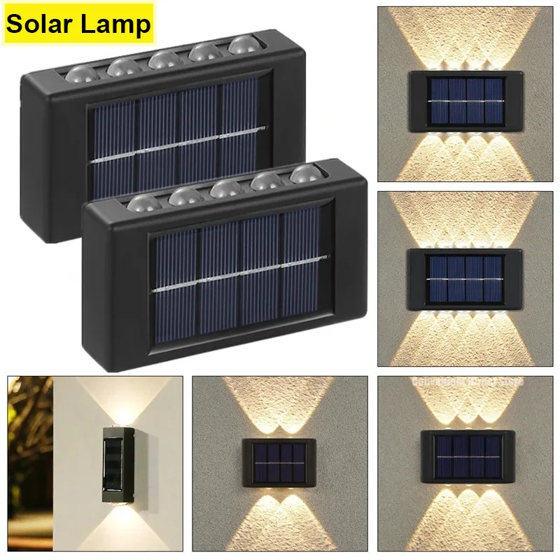 LED Wall Lamp Solar Light Solar LED Light Solar LED Outdoor Light Solar Lighting Sensor Lamp Streetlights Exterior Garden Decoration Garland Waterproof Wall Light