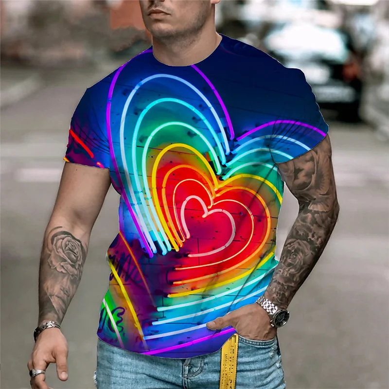 Rainbow Unisex T Shirt Casual Short Sleeve Tops
