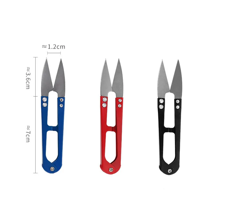 Description Picture 3 of itemU-Shaped Yarn Scissors Household Tailor Scissors Cross Stitch Thread Cutter Clothing Textile Tools Fishing Line Shears Wholesale