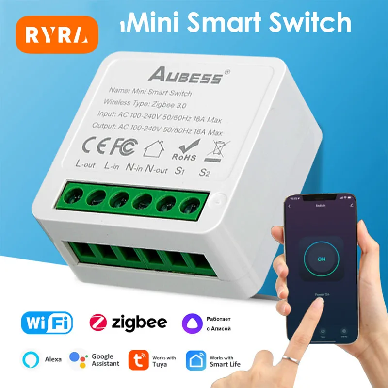 

Умный выключатель Tuya Zigbee, хаб с двухсторонним управлением, работает с приложением Smart life, Alexa, Google home