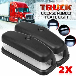2 Pcs 12V 24V 6 LED Car Truck Number License Plate Light Rear Tail Light Waterproof for Trailer Bus Lorry