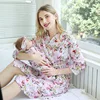 Maternity Robe,Matching Swaddle Set ,Mommy and Me Set, Floral Hospital Robe Bag,Baby Shower Gift,Mama Robe,Baby Girl Blanket 2