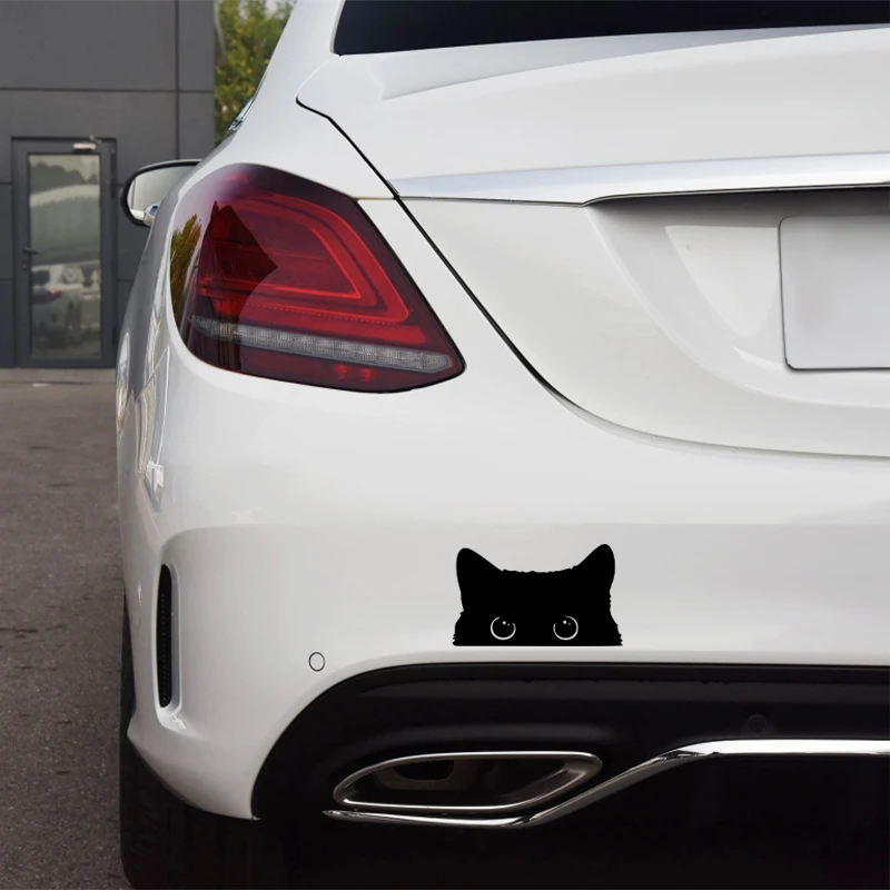 1 조각 뜨거운 자동차 스티커 액세서리 가난한 고양이는 큰 눈으로 훔치고 있습니다. 비닐 자동차 스타일링 커버 방수 PVC