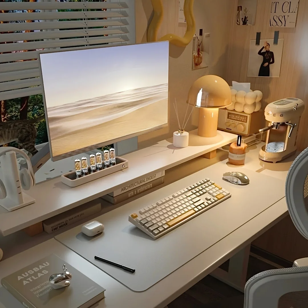 Portable Mouse pad large Gaming Waterproof Non-slip PU Leather Suede Desk Mat Computer Keyboard desk pad Mats white mousepad