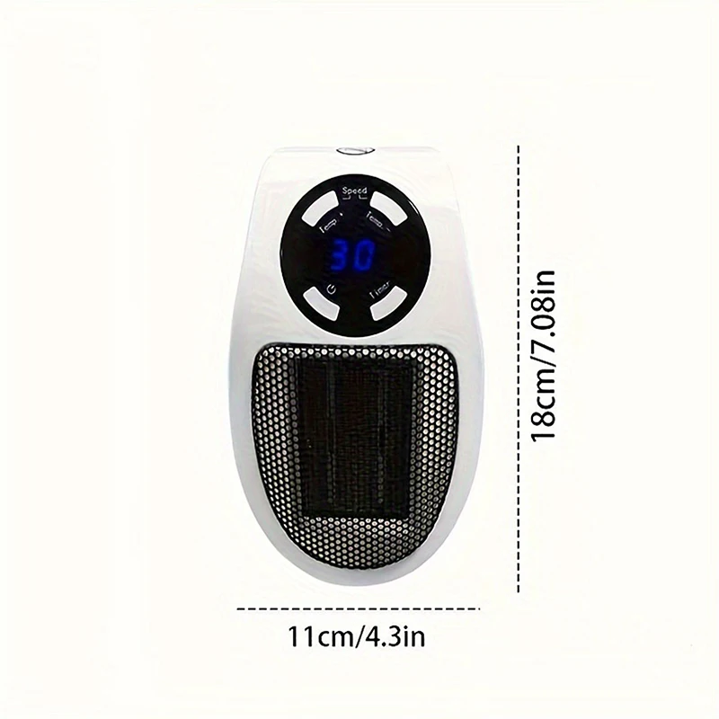 Portable Heater Electric Heater Plug-in Room Home Appliance Heating Furnace Mini Radiator Remote Heating 500W