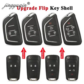 Keyforkess Upgrade modificato Flip Remote Key Shell Case per Chevrolet Cruze Epica Camaro Impala Malibu Orlando Aveo Trax Equinox