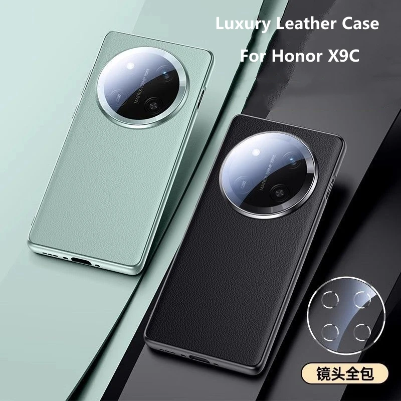 Luxurious Silicone Leather Phone Case with Camera Protection & Shockproof Bumper