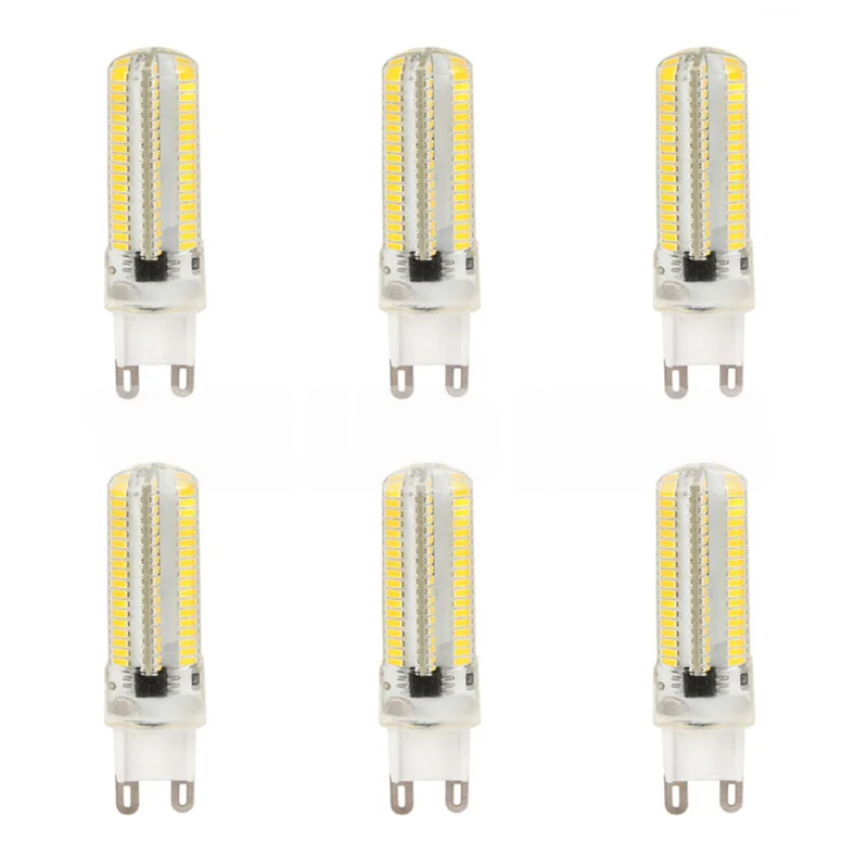 6Pcs G9 LED Light Bulbs 220V Spotlights 64 104 152 LEDs Home Chandelier ...