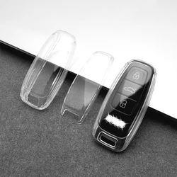 Premium TPU Car Remote Key Case Cover - Sleek Key Holder Caps & Auto Accessories (Transparent white)