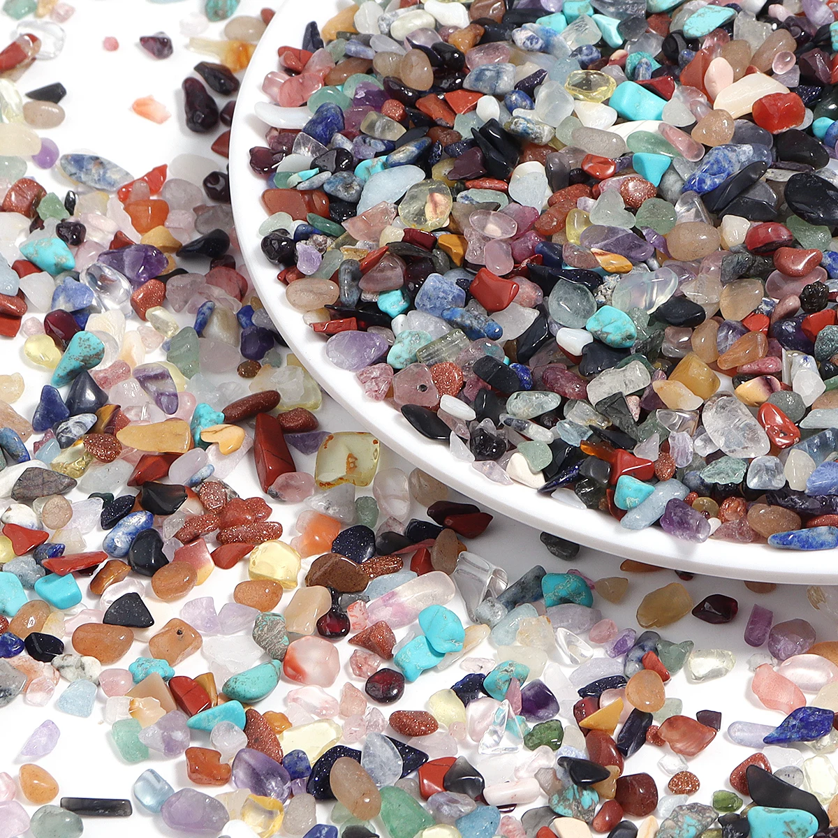 Natural Crystal Gravel Stones | Mixed Gemstones for Reiki, Ore Samples, and Aquarium Decor | 100g