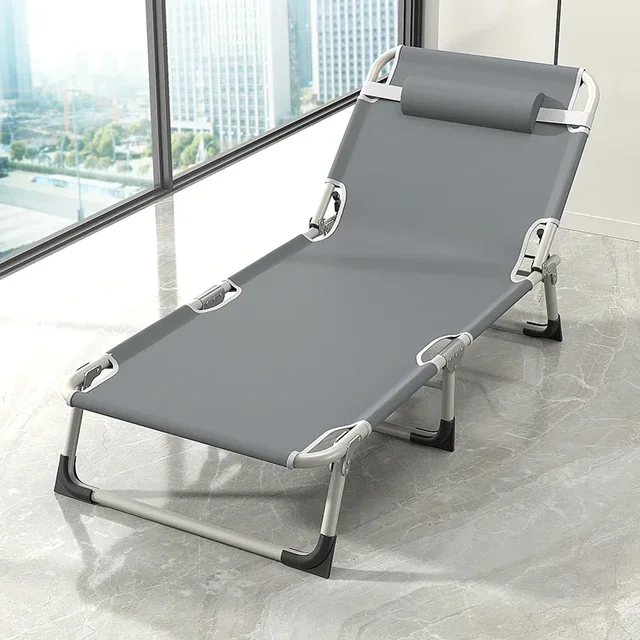 Outdoor Installation-free Foldable Sun Lounger Beach Chair Adult Tanning Lounger Nap Camp Bed Multifunctional Lounge Chair