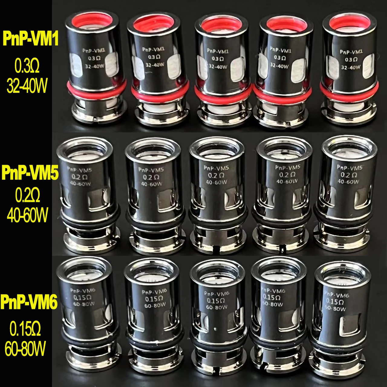 

5PCS DL PnP Coil VM1 0.3ohm VM5 VM6 0.15ohm Vinci Mesh Coils for VINCI X R Drag X S Nani PnP 22 Mod Pod Kit Atomizer Vape