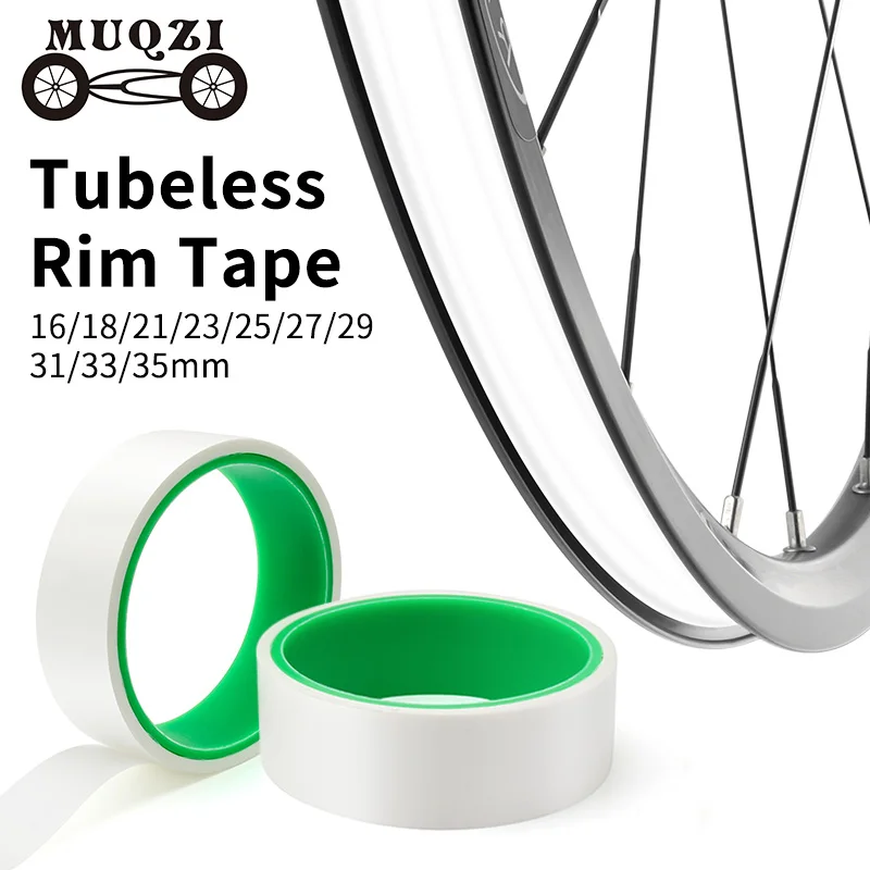 Bicycle Tubeless Tape MUQZI Bike Tubeless Rim Tape 10m Tubeless Wheel Width 16/18/21/23/25/27/29/31/33/35mm MTB Road Bicycle