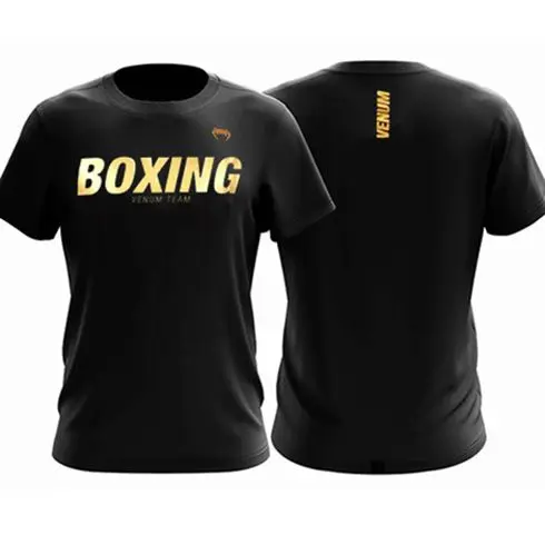 Men's Cotton T-shirt Summer Loose Short Sleeves Venom Letter T-Shirt Sports Crew Neck Casual Men's Running Training Top