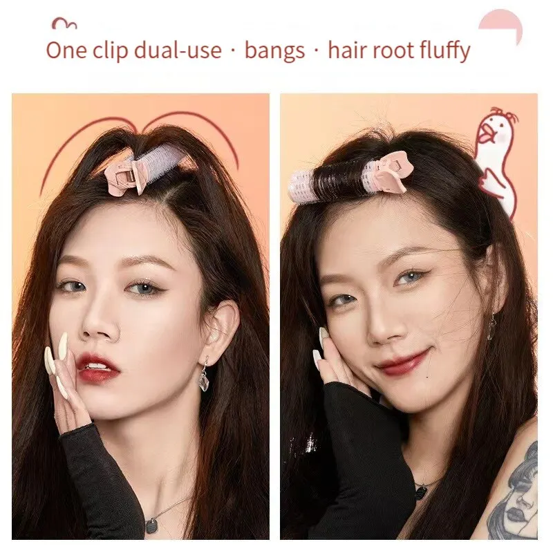 Hair curling tools 6PCS cranial hair roots pomade clip curl barrel headpiece fixed plastic clips roller
