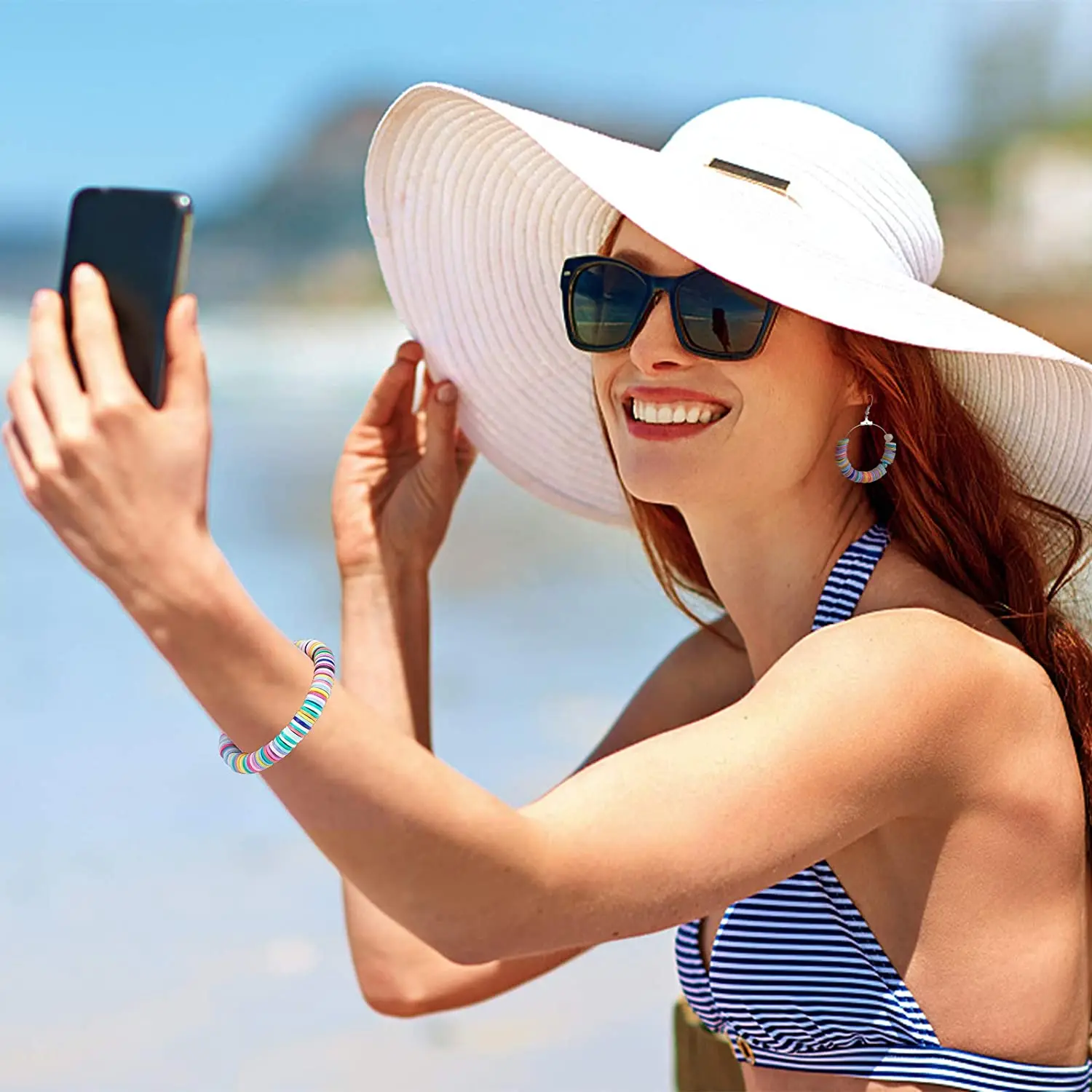 8mm Heishi Beads Flat Round Polymer Clay Beads Bulk Chip Disk Loose Spacer Bead for Jewelry Making Handmade DIY Bracelet 3500Pcs