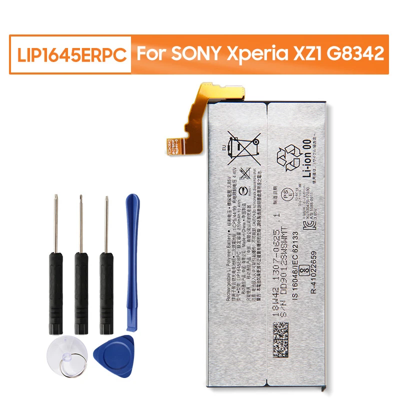 

Сменный аккумулятор для телефона LIP1645ERPC для Sony Xperia XZ1 G8342 с бесплатными инструментами 2700 мАч