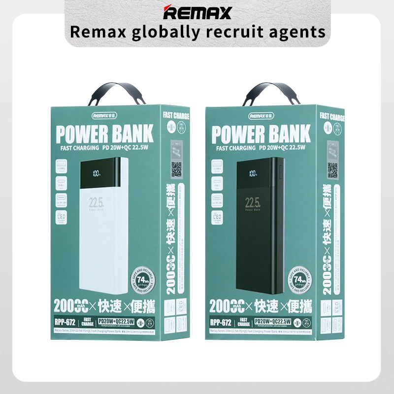 REMAX 110W 100000mAh 80000mAh 60000mAh 50000mAh banco de energía PowerBank batería externa de gran capacidad para iPhone