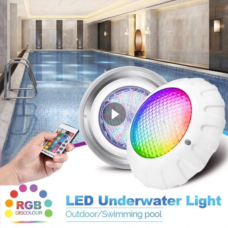 

Swimming Pool Lights IP68 38W Waterproof 81 LED Wall Mounted Underwater Lights Color Changing RGB Lamp Wireless Remote Control