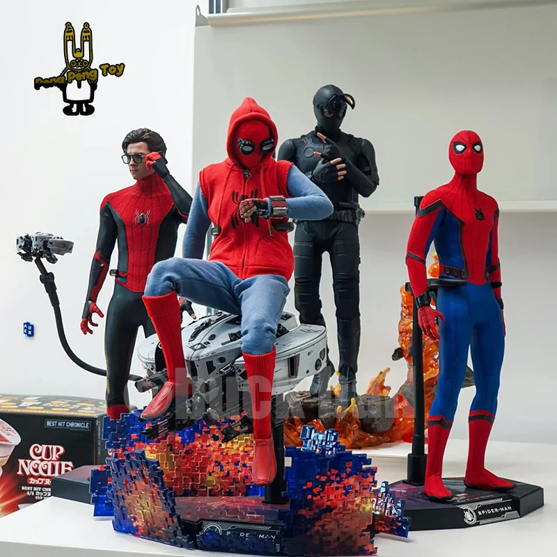 

Hottoys Spider-man: Far From Home 12 Inch Homemade Suit Figure Ht 1/6 Mms552 Statue Figurine Model Toys Movable Models Kids Toys