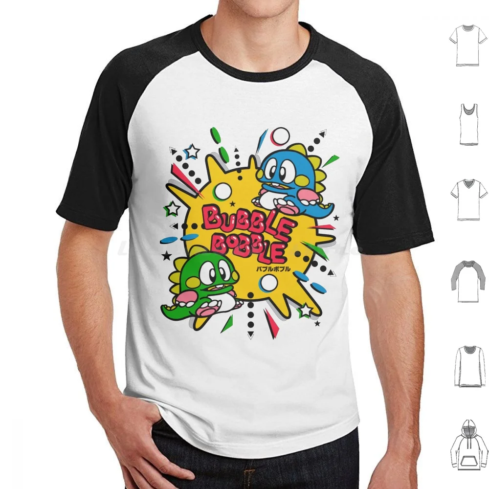 Bubble Bobble T Shirt Uomo Donna Bambini 6Xl Bub E Bob Bubble Bobble Arcade Videogiochi Videogiochi Gamer Gamers E Sports Arcade