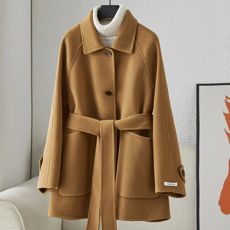 

2023 Live Welfare Double Sided Cashmere Coat Women's Autumn/winter New Short Small Woolen Coat