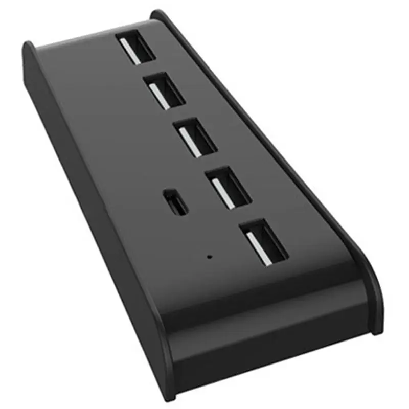 A01E-허브 6 in 1 USB 스플리터 확장 허브 어댑터 (5개의 USB A 포트 + 1개의 USB C 포트 포함) 플레이스테이션 5용 초고속 USB 어댑터