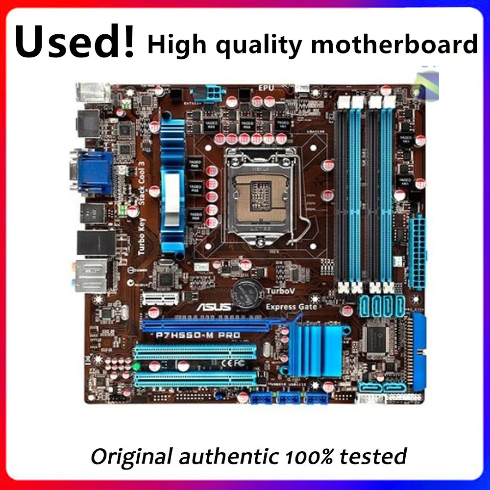 

Used For ASUS P7H55D-M PRO Motherboard LGA 1156 DDR3 16GB For Intel H55 P7H55 Desktop Mainboard SATA II PCI-E X16 AMI BIOS