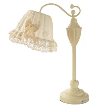 

Princess Wind Bedside Lamps Bedside Table Bedroom Country Children Retro Table Lamp Shade Floor Lampshade Auxiliary Tables Salon