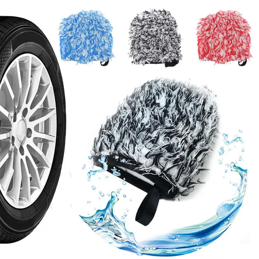 1/3pcs Set Microfiber Wheel Detailing Glove Soft And Super Absorbent For Car Cleaning  Motorcycle Alloy Wheel Brush Tire Rim Hub 4