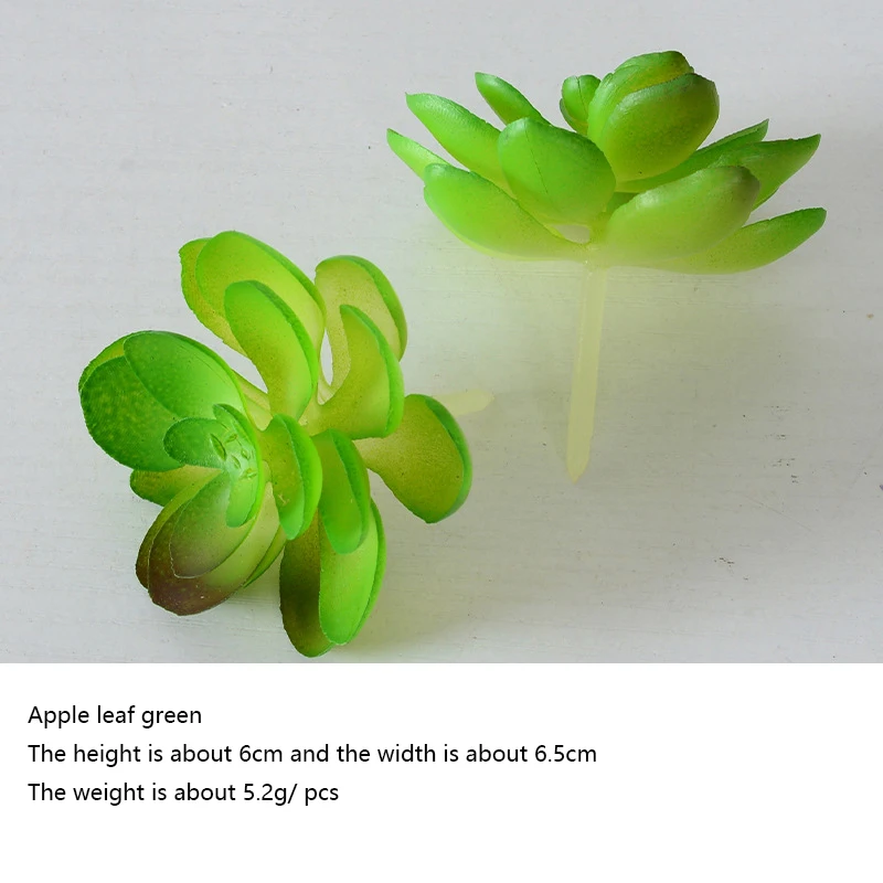 12 adet PVC Succulents Bitkiler Yeşil Sahte Etli Bitki Ev Bahçe için Küçük Bonsai Dekor Çiçek Masaüstü Bitkiler
