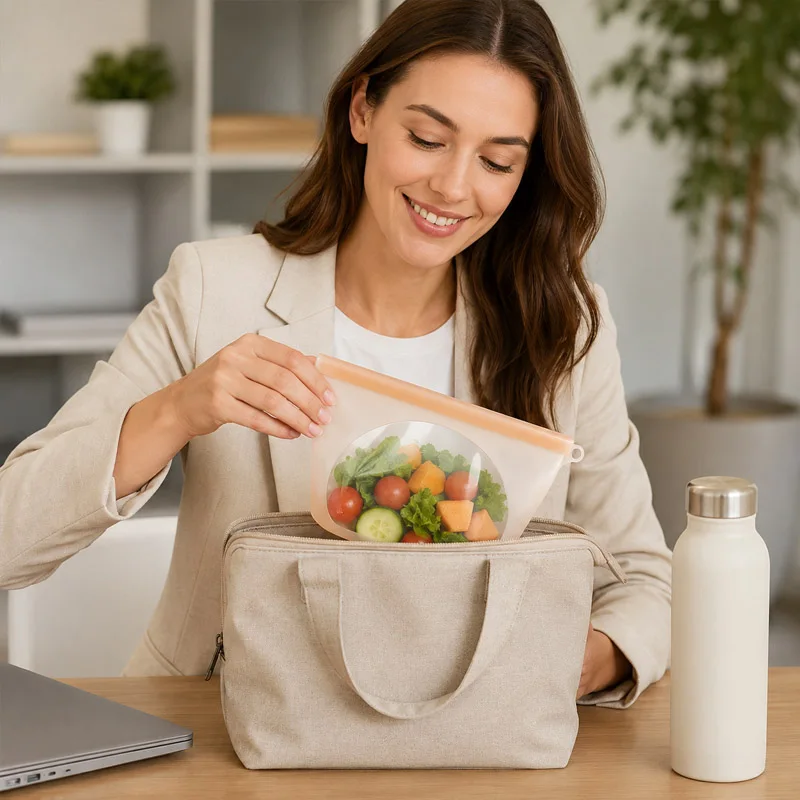Eco-Friendly Reusable Silicone Food Storage Bag