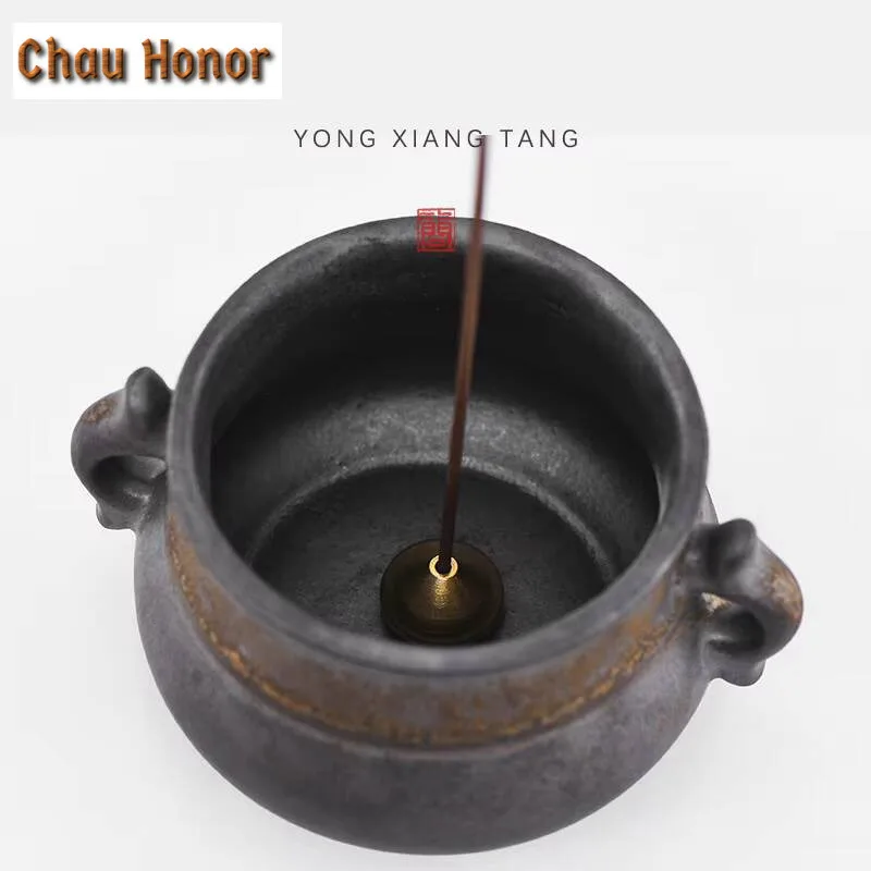 Japanese Style Gilding Galze Ceramic Thread Incense Holder Creative Mist Smoking Steamers Household Smell Distributor Cha Craft