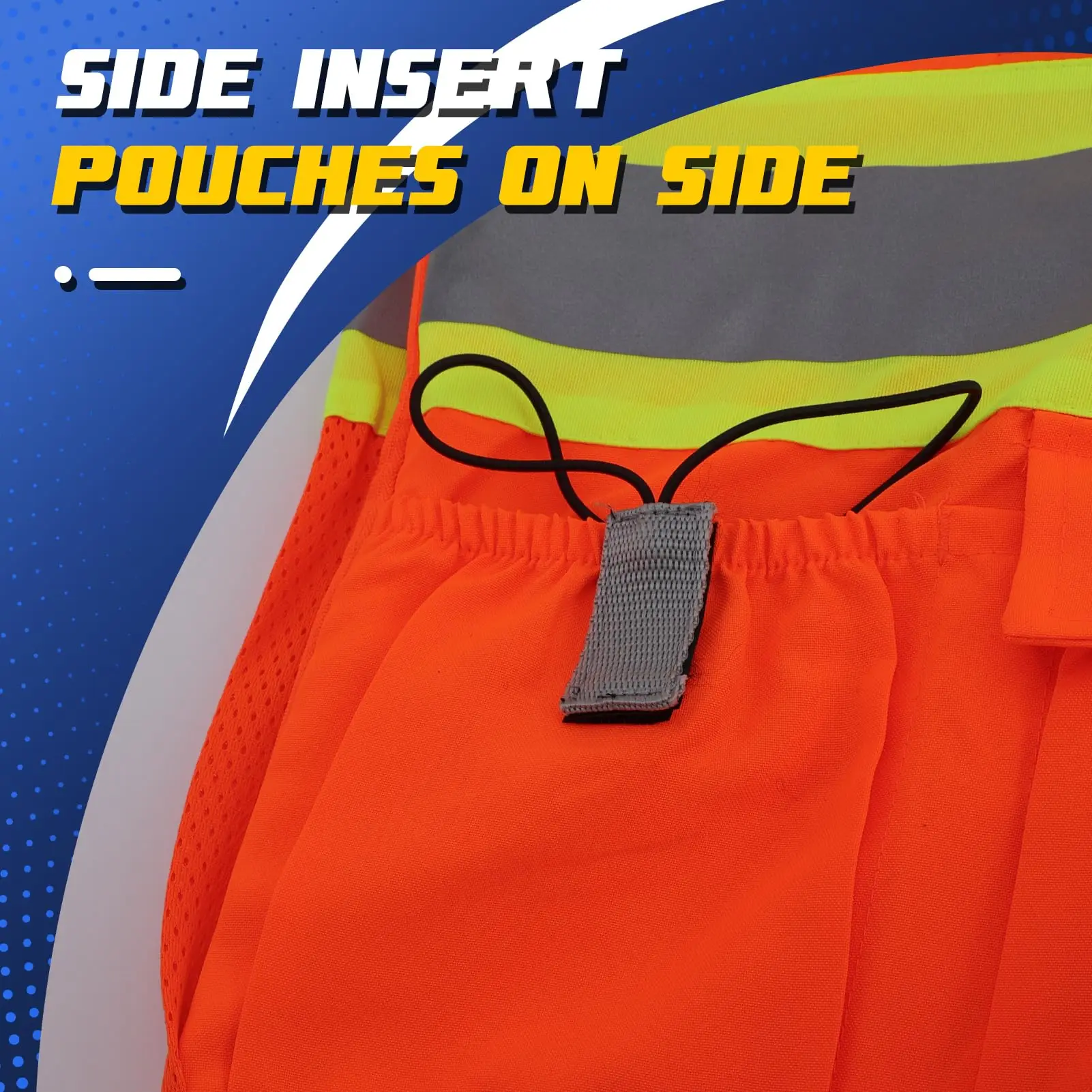 Surveyor Safety Vest Reflective for Men Class 2 Safety Vests with Pockets and Zipper High Visibility Vest