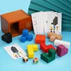 Logic Puzzles Adults and Kids Brain Challenges IQ Test Wooden Soma Cube with Cards Fun Educational Rompecabezas De Ingenio 3