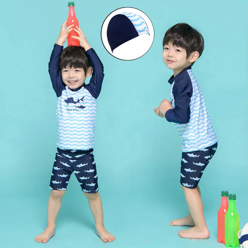 

Children's swimsuits Boys' swimsuits 3pc Suit Training Suit sun protection Medium and large children's oversized baby swimsuit