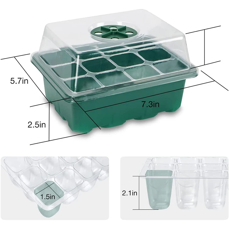 Plagron SeedBox - Kit Germination Graines Avec Serre, Pots Tourbe Et Seedbooster - Démarrage Culture Simple