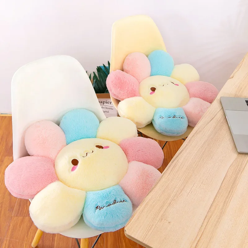 45cm Cute Colorful Round Sunflower Cushion Bedroom,Living Room Office Cushion Birthday Gift Floor Cushion Murakami Pillow 4