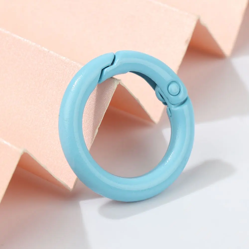 5pcs Zinc Alloy Plated Gate Spring O-Ring Buckles Clips Carabiner Purses Handbags Round Push Trigger Snap Hooks Carabiner