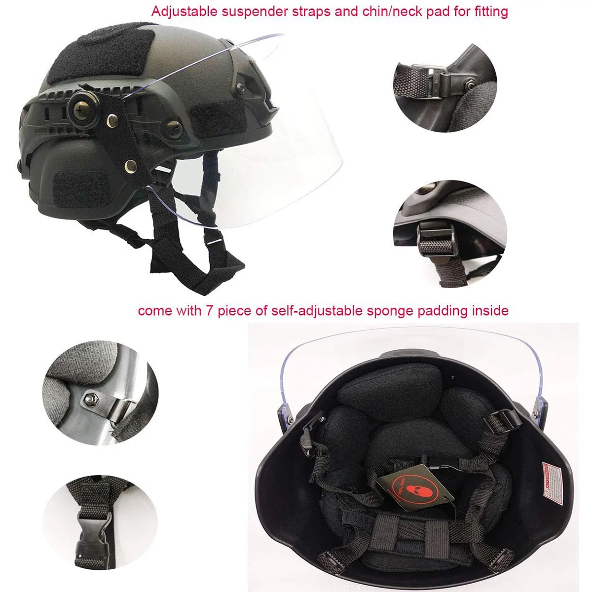 1マリタイム　ヘルメット一式　ナイトビジョン　マウント　バイザー　マスクゴーグル met-010-02_5.jpg