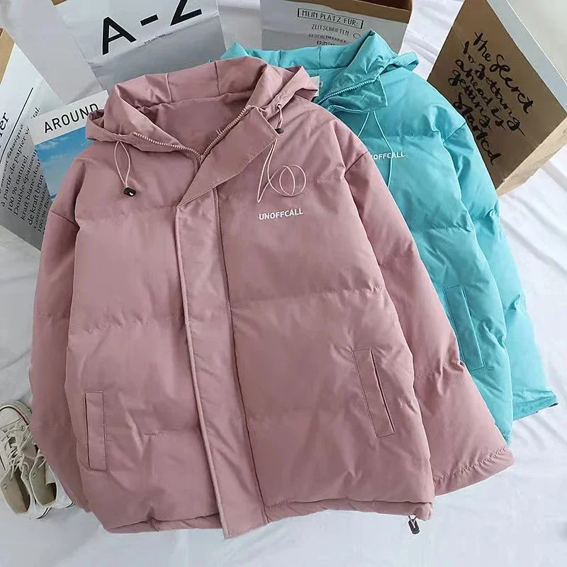 

Women's Down Jacket 2022 Hit Winter Coat Women Hooded Jacket 2022 Loose Fit Fashion Hit Color Thick Warm Down Padded Parka