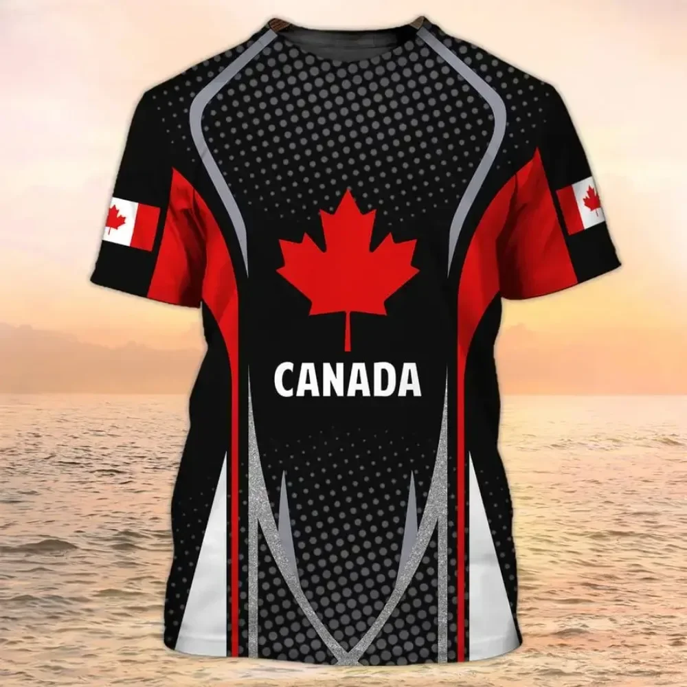 

Canadian Flag Emblem Maple Leaf 3D Print Streetwear Men Women Fashion Oversized T Shirt Kids Tees Tops Clothing