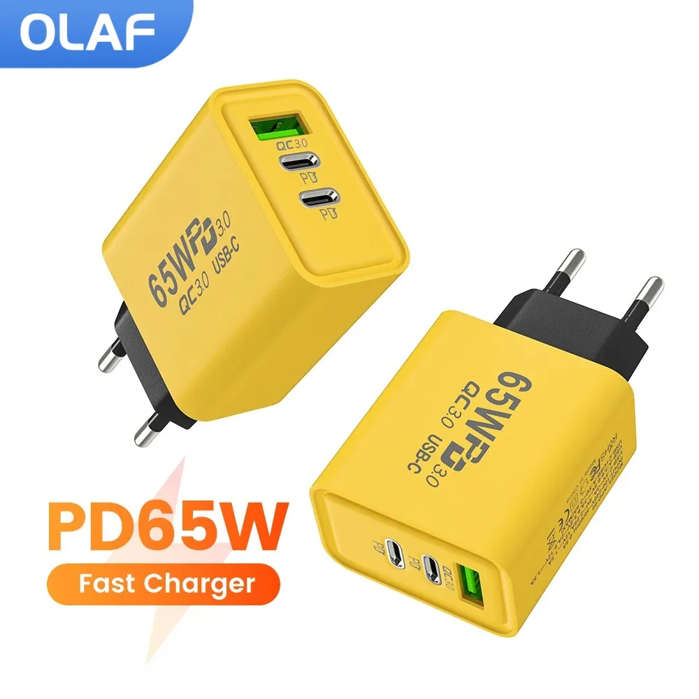 Pd65W Usb C Caricabatterie A Ricarica Rapida Quick Charge 3.0 Tipo C Caricabatterie Adattatore Per Telefono Cellulare Per Iphone Xiaomi Huawei Samsung