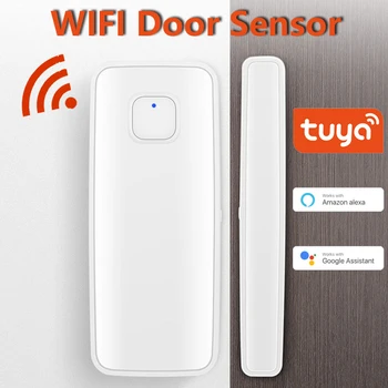 Tuya Smart WiFi Door Sensor Open Close Detector Smartlife App Control Notification Compatible with Alexa Google Home 1