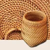 NEW Handmade Rattan Storage Box Baskets Organizer Manual Rattan Chopsticks Spoon Dinner Knive Forks Tableware Holder Storage Box 5