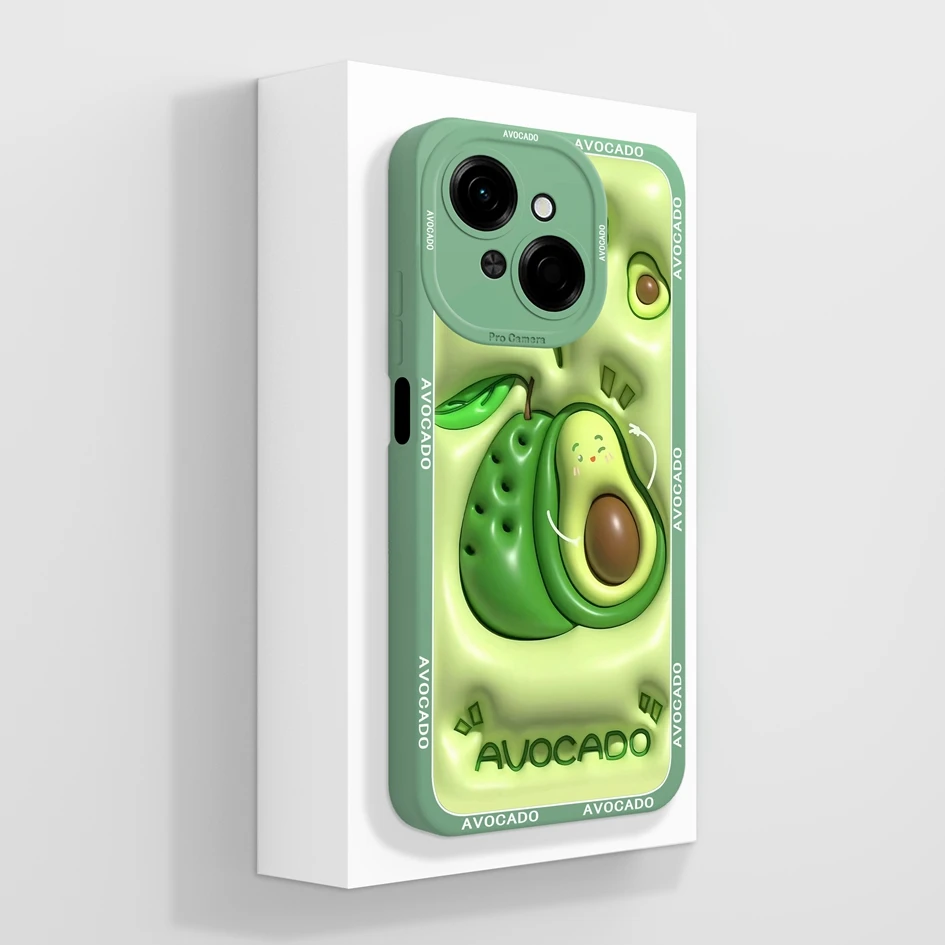 Stylish Avocado Soft Silicone Shockproof Phone Case