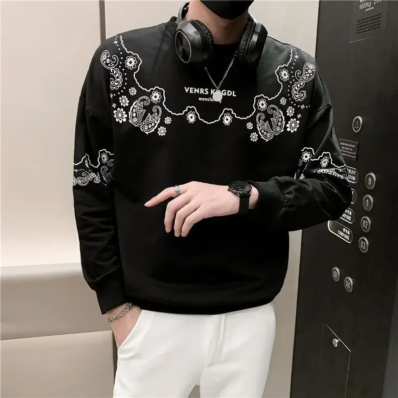 

Graphic Off White Male Clothes Punk Sweatshirt for Men Top 90s Hoodieless Vintage Harajuku Fashion Free Shipping Offers Pullover