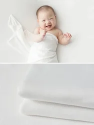 Luxurious Newborn Photography Wrap Blanket & Backdrop Set - Blanket 150x170cm (White)